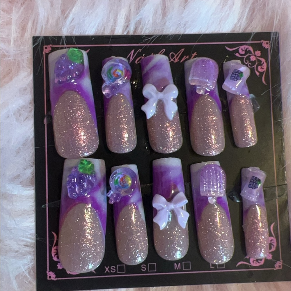 Grape Escape Press On Nails